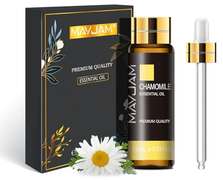 MAYJAM Ätherisches Kamillenöl, 10 ml, hochwertig, für Diffusor, Luftbefeuchter, DIY, Zuhause, Wardrobes
