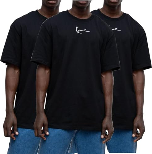 Karl Kani Herren KM223-101-2 KK 3-Pack Essential Tee Black, L
