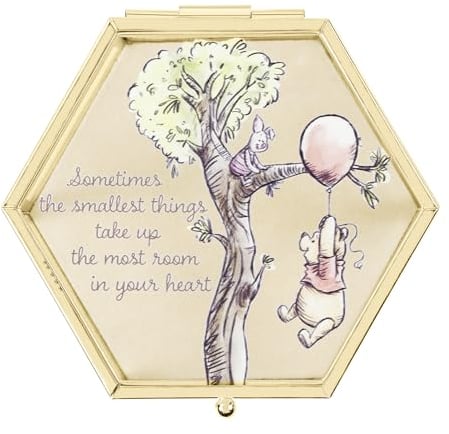Disney Home Winnie Puuh Schmuckkästchen aus Glas mit Deckel VX701022L.PH