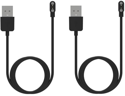 RuenTech 2er-Pack Ladekabel für AGPTEK LW31 Smartwatch Ladegerät Kabel, USB Portable Cord Ersatzkabel für AGPTEK 1.69 Zoll Smartwatch Zubehör