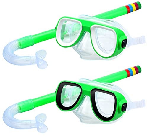 Huaqgu Schnorchelset für Kinder im Alter von 3-8 Jahren, Schnorchelmaske, Schwimmbrille mit Schnorchelschlauch, Tauchausrüstung