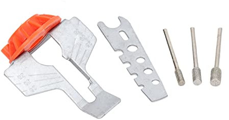 Chainsaw Sharpening Attachment High Speed Steel Chain Saw Sharpener Tool Set Kit Red Professional Accessories (Red)