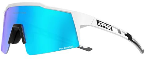KAPVOE Polarisiert Fahrradbrille Uv400 Schutz TR90 Rahmen Sportsonnenbrille Sportbrille für Herren Damen Sport Radfahren Radbrille MTB Fahren Baseball Radsport Laufen 03