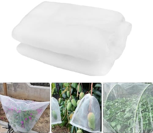 Molyorch Red de Insectos para Plantas, Red Anti-Insectos 2 x 10M, Red de Jardín Malla Ultra para Proteger Verduras Plantas Frutas de Jardín