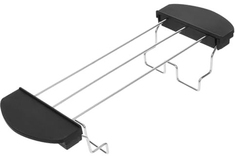 Amosfun 2 Pcs Round Smooth Toaster Warming Rack Stainless Steel Grill Easy to Clean