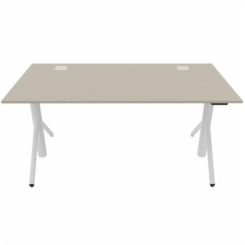 Sedus se:Lab E-Desk A, elektrisch höhenverstellbarer Schreibtisch, (Kieselgrau, 160x80cm)