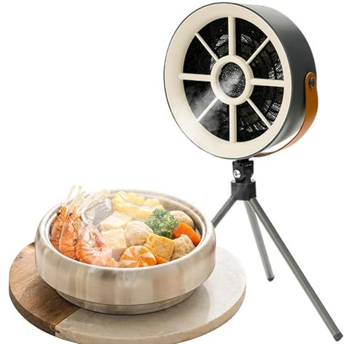 Campana extractora portátil de sobremesa, extractor desmontable de escritorio, limpiador de aire USB de bajo ruido con 3 velocidades, suministros de cocina para barbacoa y olla caliente, campana