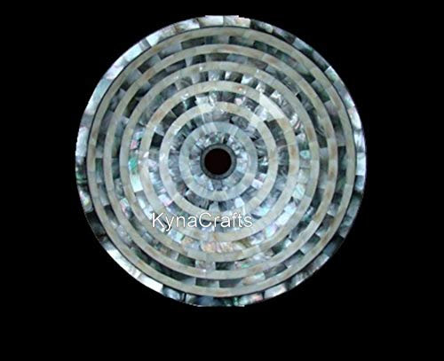 Fregadero de nácar I Recipiente de mármol para encimera I Madre de perla I Fregadero montado en la mesa I Recipiente de cocina de piedra 12 x 12 pulgadas