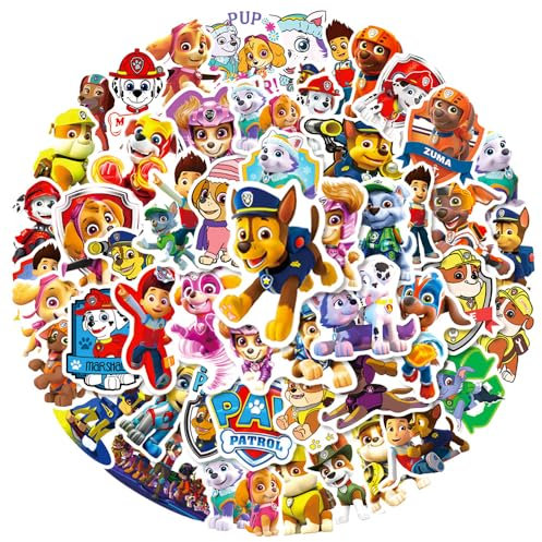 50 STÜCKE Dog Patrol Aufkleber für Laptop Wasserflasche Gepäck Snowboard Fahrrad Skateboard Aufkleber für Kinder Teens Erwachsene Cartoon Aufkleber