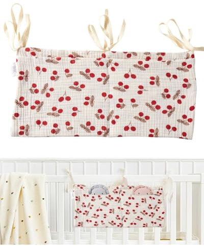 KGDUYC Babybett Organizer,Baby Kinderzimmer Organizer,Kinderzimmer Hängender Bett Organizer,Betttasche Spielzeugtasche,Organizer Beistellbett Baby,Hängen an Krippe,Wickeltisch,babybett organizer