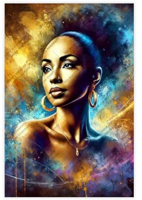 ZYGNBHL Sade_Adu Ölgemälde-Stil, Leinwand-Dekoration, Poster, 30 x 45 cm