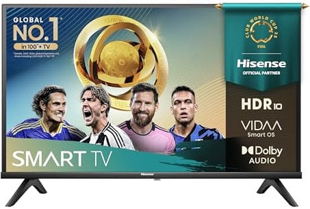 Hisense TV 40 Full HD 2025 40E43QT, Smart TV VIDAA U8, Airplay2, Game Mode, Works with Alexa, Tuner DVB-T2/S2 HEVC 10, lativù, 40'', 2025 LED