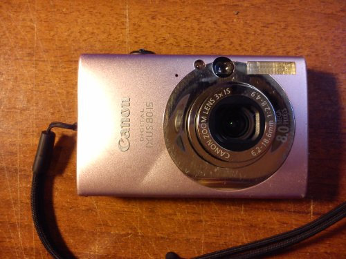 Canon Digital IXUS 80 IS Camera 8MP 3x Optical Zoom 2.5 inch LCD Silver (Renewed)
