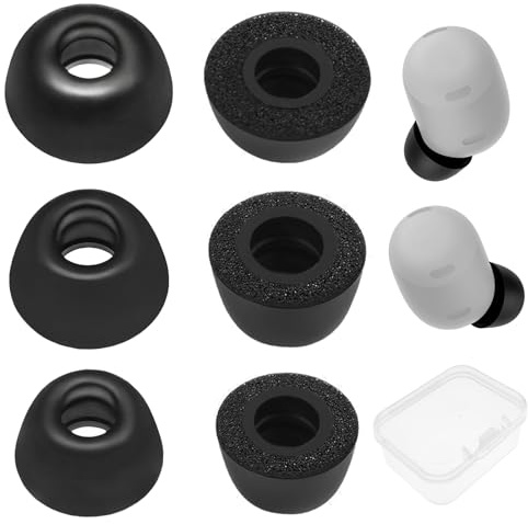Memory Foam Tips Kompatibel mit Pixel Buds Pro, S/M/L, 3 Paar mit Aufbewahrungsbox, Ohrpolster Kopfhörer, Ersatz Ohrstöpsel Kompatibel mit Pixel Buds Pro für unterwegs für Sport, Reisen & Alltag