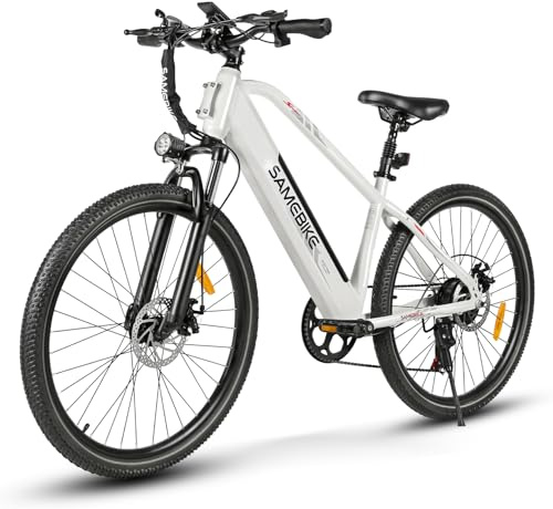 SAMEBIKE 27.5 Electric Bike for Adults with Hydraulic Brakes, 100km Range, 36V 15AH Removable Battery Electric Bicycle, Max Speed 25KM/H, Mountain E-Bike