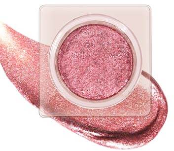 Glitzer Lidschatten, Chrome Pink Creme Eyeshadow& Highlighter für Frauen | Chrome Pink Hochpigmentiert Eye Shadow Gel, Long Lasting & Wasserfest, Feine Textur, Metallisch Schimmernde Augen-Makeup