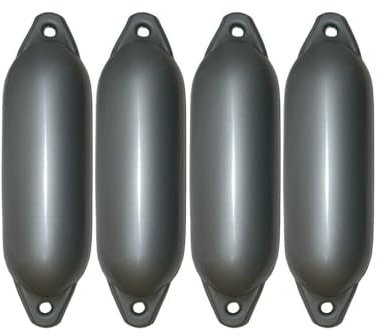 Majoni 4er-Set Bootsfender Star 15 - Farbe Silber, Länge 45cm