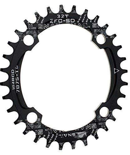 CYSKY 32T Plato ancho estrecho ovalado 104BCD Cadena de velocidad de bicicleta para la mayoría de bicicletas Bicicleta de carretera Bicicleta de montaña BMX MTB (32T)