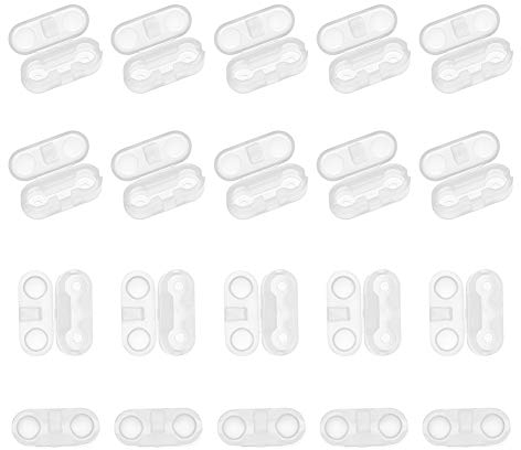 PandaHall 60Stk. Klarer Kunststoffkettenstecker Ersatz Vertikale Römische Rollo-Kugelketten-Kabelverbindungsclips Für Perlenkette Für Rollläden Nr. 10 oder Nr. 6 und Vertikaljalousien