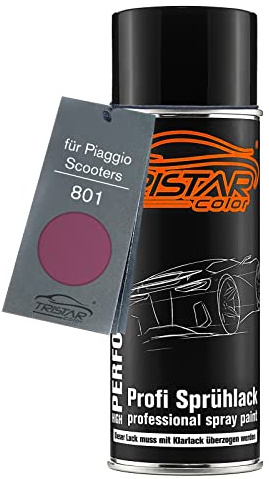 TRISTARcolor Motorradlack Spraydose für Piaggio Scooters 801 Rosa Shocking | Basislack, Sprühdose 400ml