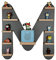 MR TEDDY BEAR Kinderregal Buchstabe M | Holzregal für Toniebox und Tonies | Tonie-Regal hergestellt in der EU | Wandregal zum Spielen und Sammeln | Für Mädchen und Jungen | im M Design in Anthrazit