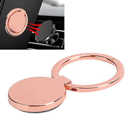 Vipxyc Phone Ring Holder Phone Finger Ring Grip Metal Phone Holder Phone Ring for Magnetic Mount(Rose gold)
