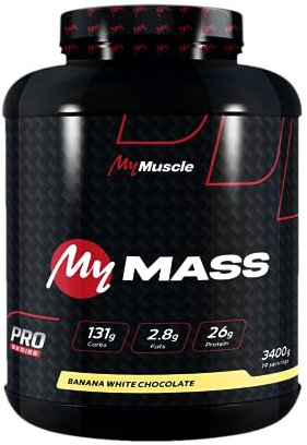 MyMUSCLE - My Mass - Hard Gainer en Poudre - Prise de Masse Musculaire - Banana White Chocolate 3,4kg - 19 Portions