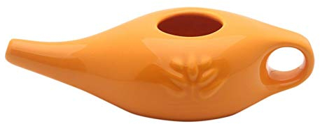 Gusengo Pot Neti en Céramique pour Le Nettoyage Nasal, Nasale Neti Pot, Rinçage des Sinus Neti Pot, pour Protéger Et Rafraîchir Vos Passages UX