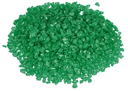 sourcing map Decorativo Vidrio Grava 320g/0.7Lbs Irregular Roca Arena Piedra Verde para Peces Tanque Plantas Decoración