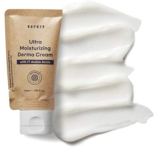 varuza Ultra feuchtigkeitsspendende Derma-Gesichtscreme – tief feuchtigkeitsspendende Gesichtspflege – EWG verifiziertes veganes tierversuchsfreies Produkt, koreanische Hautpflege mit Hyaluronsäure