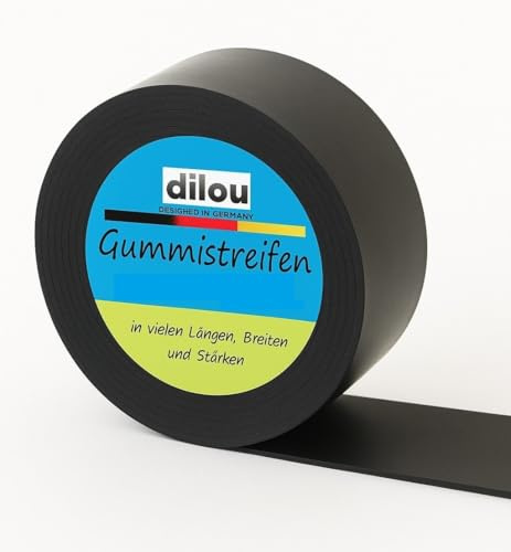 Gummistreifen 3-10mm dick, 4-20cm breit/wählbar 1m bis 10m Länge Vollgummi Hartgummi Gummibodenbelag (Dicke/Stärke 3mm, 1mx4cm)
