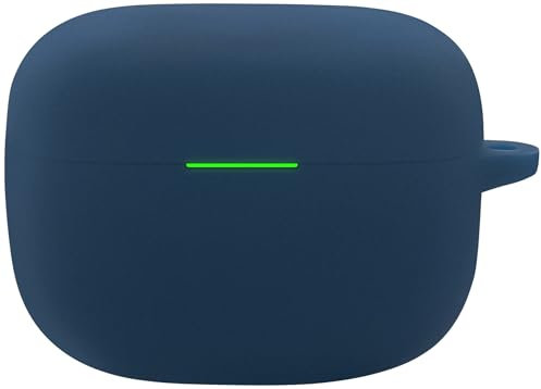 Geiomoo Custodia in silicone compatibile con Sony LinkBuds S, custodia protettiva con moschettone (blu navy)