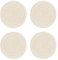 SCF2017 Lot de 4 dessous de verre ronds en fil de coton tissé pour dessous de verre 11 cm (beige)