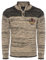 Carisma Strickpullover für Herren • Herren Troyer mit Stickerei • Angenehmer Regular Fit Pullover für Büro und Freizeit 7803 BEIGE M