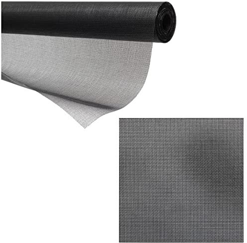 Biocare Midge Mesh For Windows Anti Pollen Window Mesh Window Mosquito Net Durable Fly Screens Replacement Fibreglass Fly Bugs Net Black Colour 1 Meter