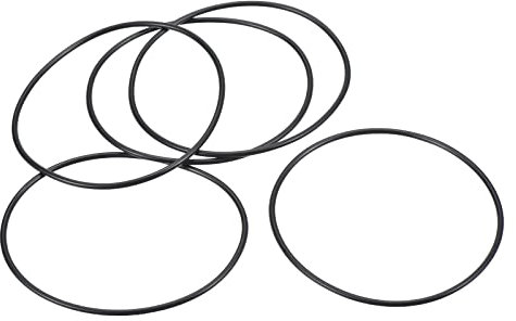 PATIKIL 5 Stück Dichtungsringe O-Ringe Gummidichtung 70mm AD 66mm ID 2mm Dicke Nitrilgummi Unterlegscheibe Dichtungssatz Gummischeiben für Auto Klimaanlage Wasserhahn Rohr Schwarz