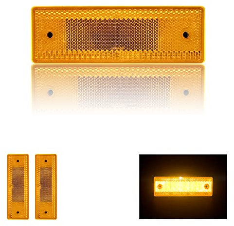 MGMSINYO Reflector 150 x 50 mm, autoadhesivo, rectangular, de seguridad, impermeable, para buzón de entrada, remolque