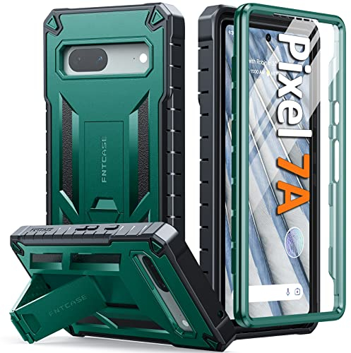 FNTCASE für Google Pixel 7A Hülle: Militärischer Fallschutz Handy Schutzhülle Stoßfeste Hardcase Rundum Robuste Handyhülle Smartphone Cover mit Eingebautem stabil Ständer für Google Pixel 7A