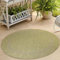Carpetsale24 In- & Outdoor Teppich Wetterfest 160 cm Rund Sisal Optik Grün - Teppich Waschbar, Wasserfest, Pflegeleicht und Flachgewebe - Ideal für Balkon, Garten, Terrasse und als Küchenteppich