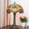 12 Zoll Tiffany Tischlampe Buntglas Barocklampe Nachttisch Lesetisch Licht Vintage Nachtlampe, antike Kunst Handwerk Geschenke Liebhaber Kind Wohnzimmer Schlafzimmer Studie Bücherregal Büro,D