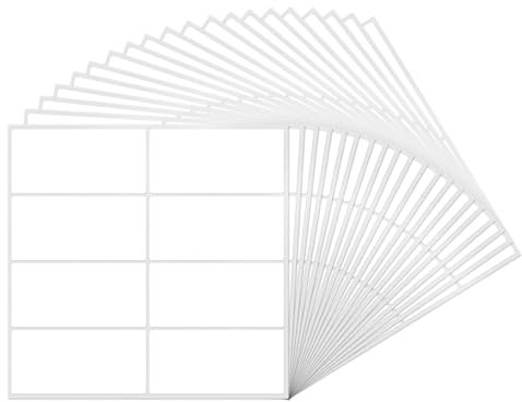YIKIADA Weiß Etiketten 40 × 19 mm Rechteckig Selbstklebend Klebeetiketten Wasserdicht Aufkleber für Marmelade Beschriften Adressetiketten 160 Stück