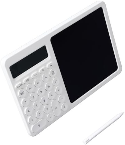 2-in-1-Wissenschaftlicher Taschenrechner, Bürorechner, Schreibtablett-Set, Temperatur, Datumsanzeige, Tischrechner für Büroarbeit, Studium