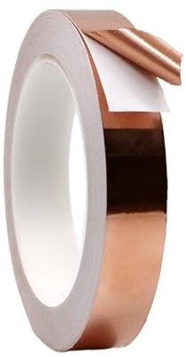 GSCLZ Alu Klebeband 20 Meter einseitiges leitfähiges Kupferfolienband, selbstklebendes EMI-Abschirmungsband, hitzebeständig, 2 mm, 3 mm, 4 mm, 5 mm, 6 mm, 8 mm, 10 mm Aluminium Klebeband (Size : 5mm)