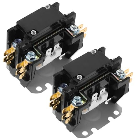 Homoyoyo 2 Stück Klimaanlagen Schütz Schütz Klimaanlagen Zubehör Klimaanlagen Kondensator Schütz Klimaanlagen Schütz Für Kompressor Einpoliges Schütz Aus Kupfer