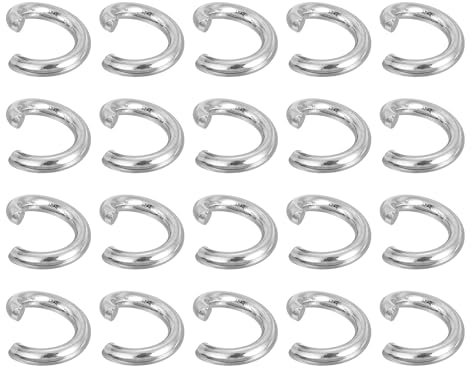 QUARKZMAN 200 Stück Biegeringe Edelstahl, 8 mm Spaltringe Metall 1,5 mm Dicke Offene Ringe Schmuck Reparatur Kettenringe Sprungringe für Schmuckherstellung Armbänder Halsketten Handwerk