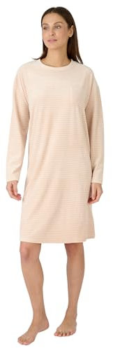 Damart - Robe détente Thermolactyl en Velours, Rose Rayé, 38-40 (S)