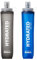 WEMEET Faltbare Trinkflasche 500ml, TPU Soft Flask Trinkflaschen mit Volumenskala, BPA-frei Sportflasche, für Wandern, Joggen, Camping, Bergsteigen (Blau & Grau, 2er Pack
