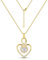 Gold Halskette Ketten für Damen 925 Sterling Silber 14K Vergoldet Verstellbares Halskette Golden Ketten mit Herz Zirkon Strass Unendlichkeit Liebe Anhänger Halsketten Gold Ketten Damen Frauen