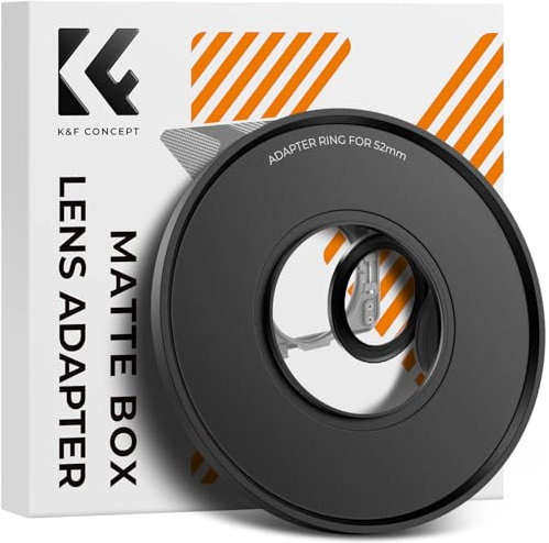 K&F Concept Objektiv Adapterringe 52mm Objektivzubehör Adapter Konverter für K&F Concept Matte Box, Premium Aluminium (Φ52mm)
