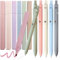 cuhostki 11 Stück Textmarker Pastell Set with Aesthetic gelstifte, No Bleed Dry Fast Highlighter Marker Pens and Schulsachen Aesthetic Stifte 0.5 Fine Point Schwarz for Bible School Supplies Office